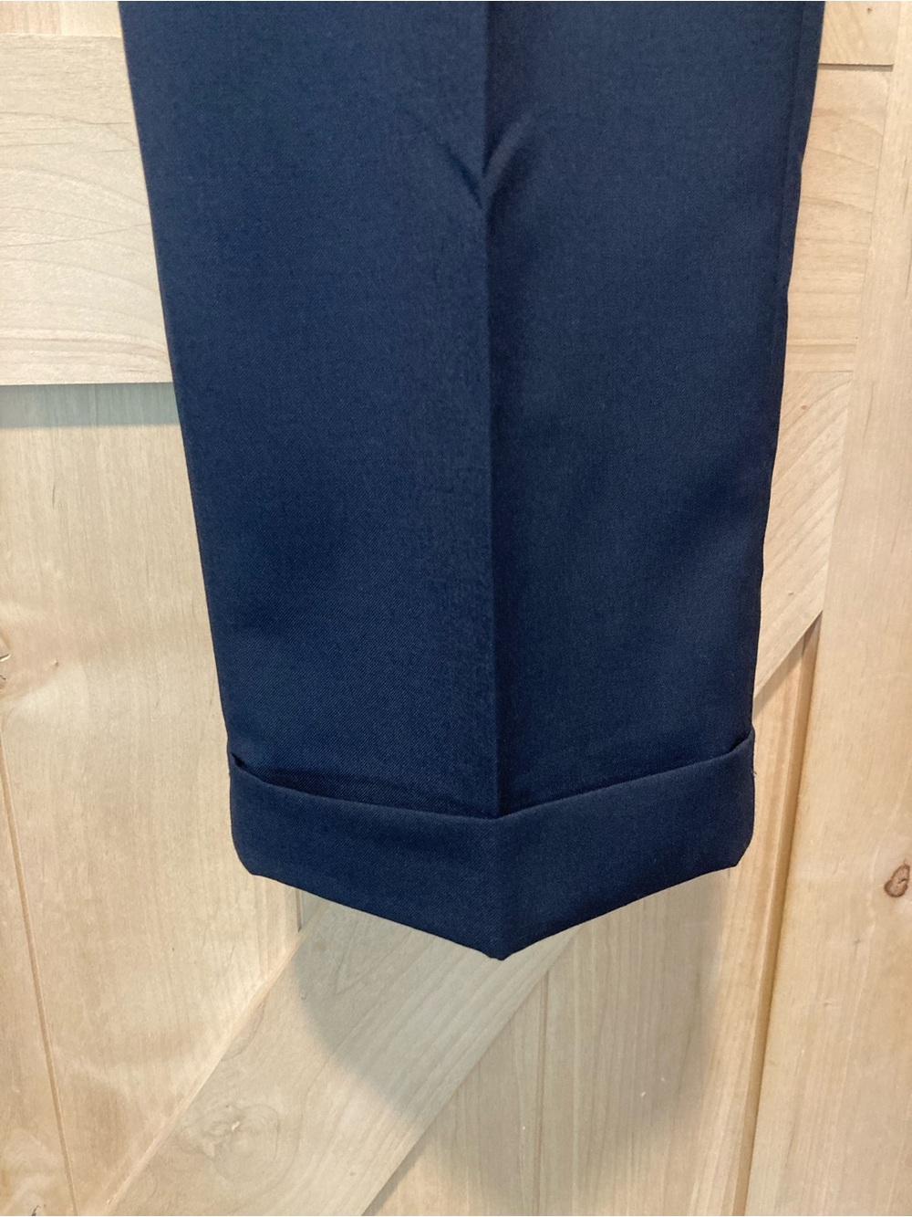 Lauren Ralph Lauren Navy Dress Pants Solid Ultraflex Cuff Hem Wool 36x32 NWT - Picture 7 of 14